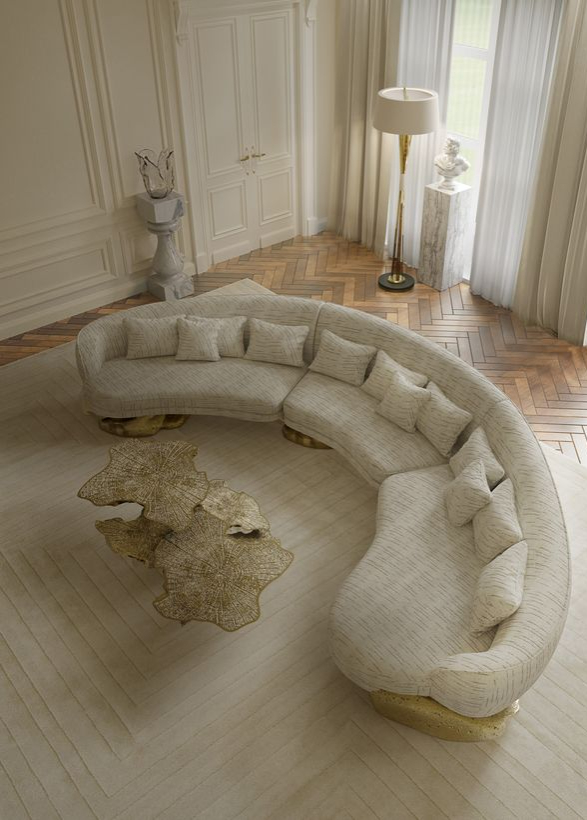 Contemporary Angra white curved by Boca do Lobo