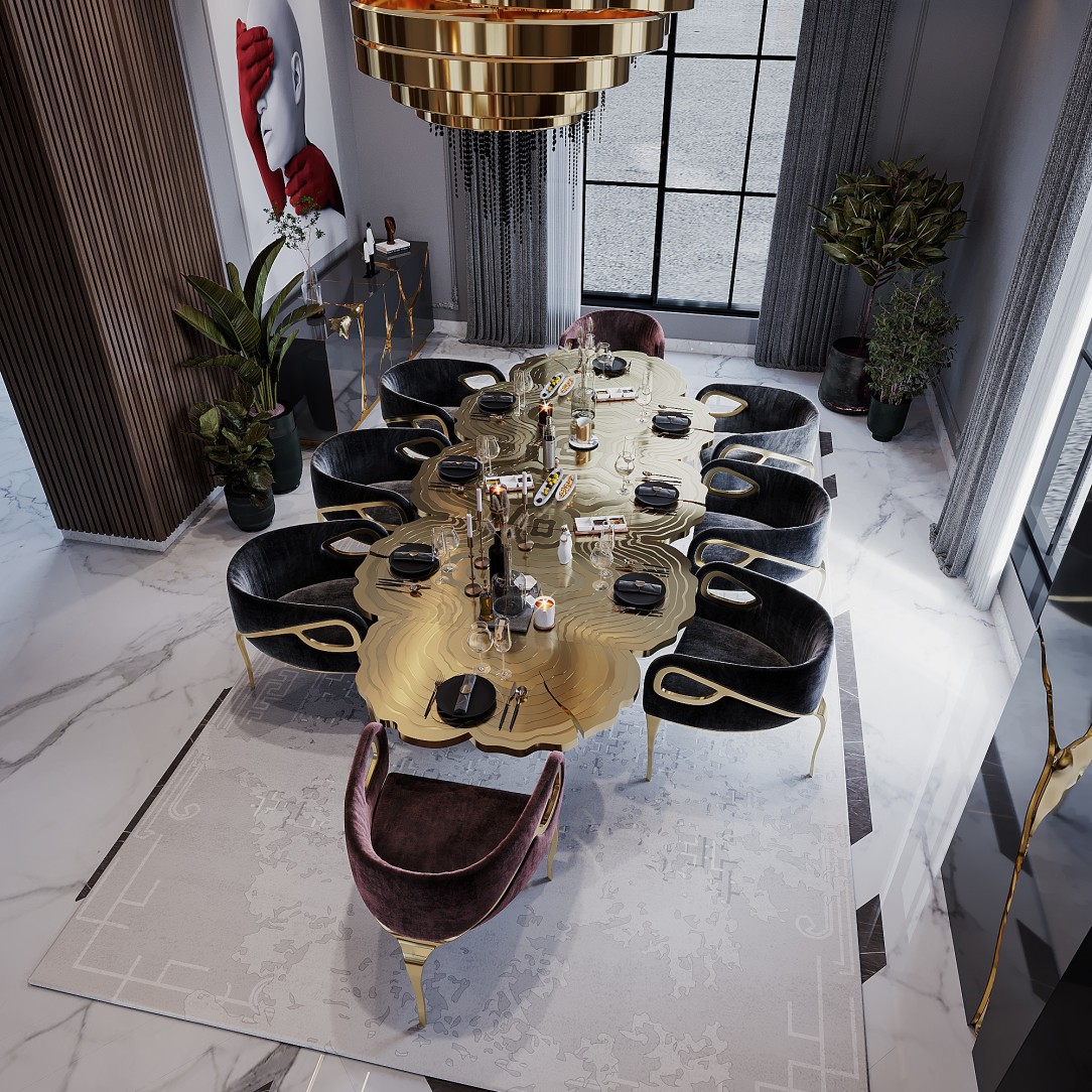 Opulent Modern Classic Villa in Riyadh, Saudi Arabia by Karim Abdul 
Muttalib, K. A. Interior Design With Covet House