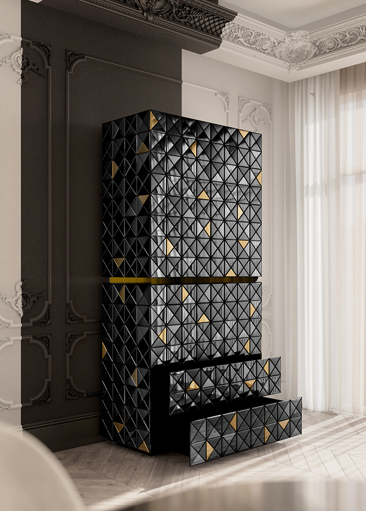 Contemporary pixel ii black by Boca do Lobo