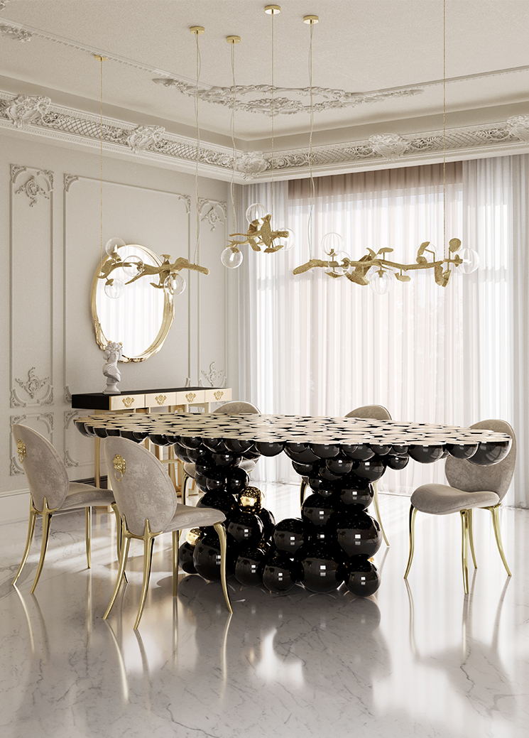 Contemporary newton black gold by Boca do Lobo