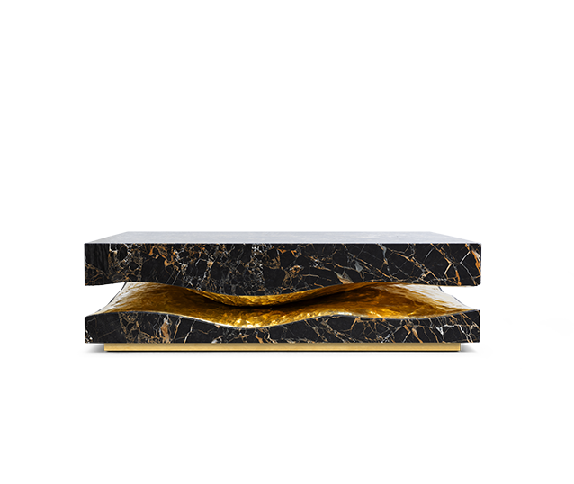 Quarry Portoro marble center table by Boca do Lobo